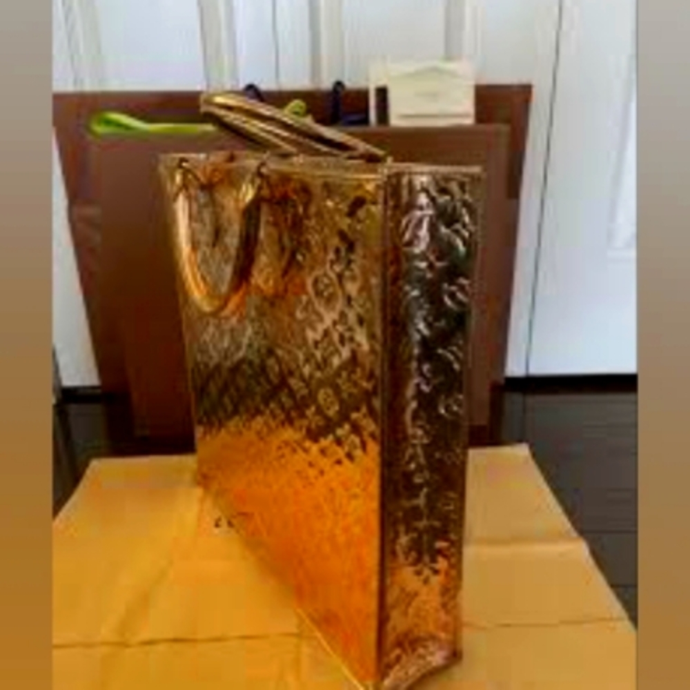 Gold Embossed Designer Tote Bag